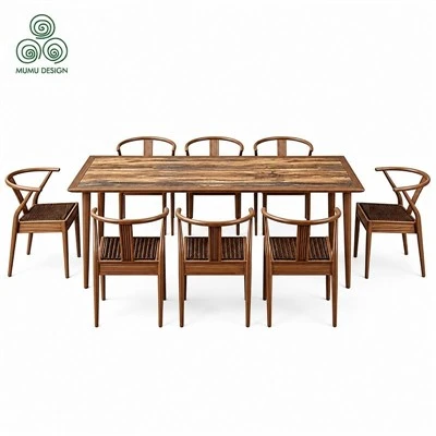 8-zits tuintafel en stoelen